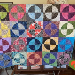 Beautiful Batik Bed-Sized Quilt-Comfort Quilt-Throw Quilt-Sofa Quilt.