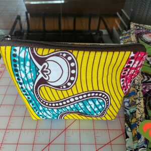 Gorgeous Designer Cosmetic/Jewelry Bag. Made with African Inspired Fabrics. One of a Kind. Great for Gift Giving