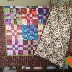 Kaffe Fassett Queen Sized Bed Quilt. Measures 78" x 88". One of A Kind.