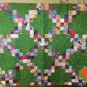 Stunning Double Irish Chain Quilt-Comfort Quilt-Throw Quilt-Modern Quilt. Handmade One of A Kind Quilt. Measures 61"x86".