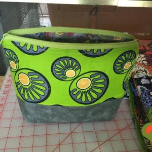 Gorgeous Designer Cosmetic/Jewelry Bag. Made with African Themed Fabric. One of a Kind. Great for Gift Giving.
