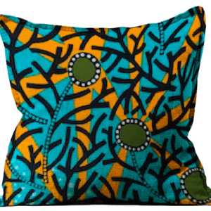 African Print Fabric. Ankara Cotton Fabrics. Colorful Pillow Cover
