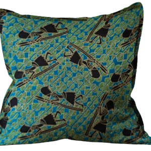 Custom Decorative 18 Inches Square Pillow Cover. African Print Fabric. Shamash & Sons Tribal Cotton Fabric.