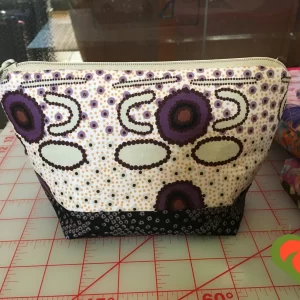 Gorgeous Designer Cosmetic/Jewelry Bag. Made with Australian Aboriginal/Asian/Kaffe Fassett Fabrics. One of a Kind. Great for Gift Giving.