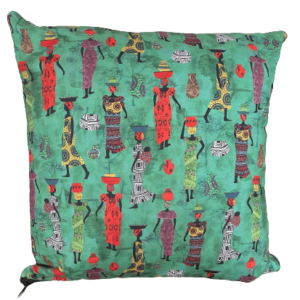 Custom Decorative 18 Inches Square Pillow Cover. African Themed Fabric by Michael Miller.