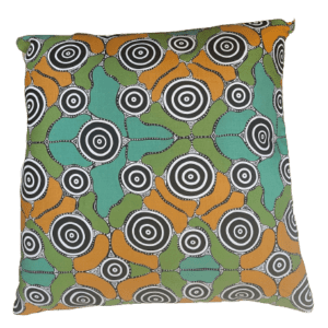 Custom Decorative 18 Inches Square Pillow Cover. Gorgeous Aboriginal and Black & White Fabrics. One of a Kind.