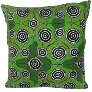 This decorative pillow cover is hand made by me and is one of a kind. I use Designer fabrics for all of my pillow covers, including the pillow cover linings. This pillow cover is made of an Aboriginal Fabric and a fabric by Blank Quilting. Black and White Paradox and Grandmother’s Journey by Marie Napurulla. It’s a beautiful pillow cover. The pillow cover is lined with a matching solid color Kona cotton fabric and has a color coordinated zipper.Add a splash of color to your home decor. Place on your bed, sofa or chair.