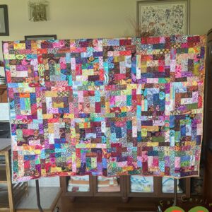 Stunning Kaffe Fassett Quilt. Twin/Full Bed Sized Quilt-Comfort Quilt- Throw Quilt. One of A Kind. Measures 68"x78".