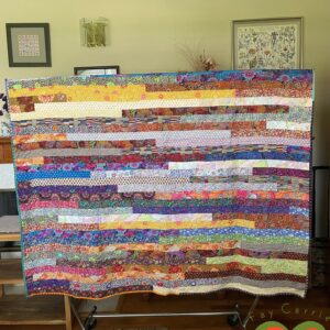 Kaffe Fassett Quilt. Beautiful Bed Sized Quilt. Measures 75" x 94". One of A Kind Quilt. Free Shipping.