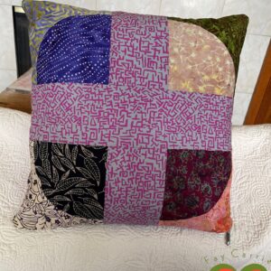 Custom Decorative 18 Inches Square Pillow Cover. Gorgeous Batiks and Brandon Manly Fabrics. One of a Kind.
