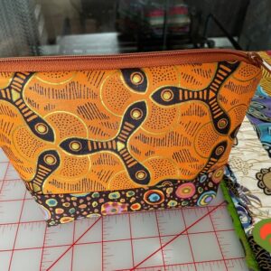 Gorgeous Designer Cosmetic/Jewelry Bag. Made with African Inspired Fabrics. One of a Kind. Great for Gift Giving.
