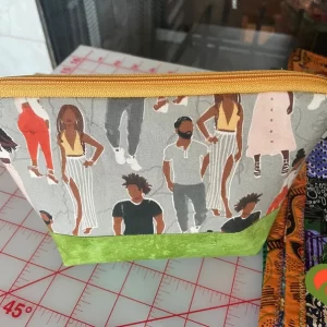 Gorgeous Designer Cosmetic/Jewelry Bag. Made with African Inspired Fabrics. One of a Kind. Great for Gift Giving.