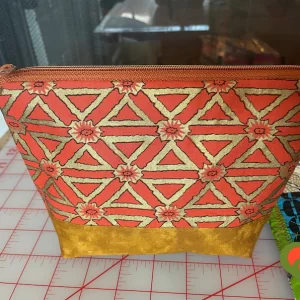 Gorgeous Designer Cosmetic/Jewelry Bag. Made with African Inspired Fabrics. One of a Kind. Great for Gift Giving.