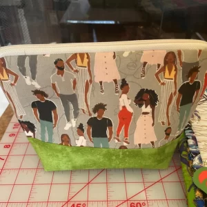 Gorgeous Designer Cosmetic/Jewelry Bag. Made with African Inspired and Moda Fabrics. One of a Kind. Great for Gift Giving.