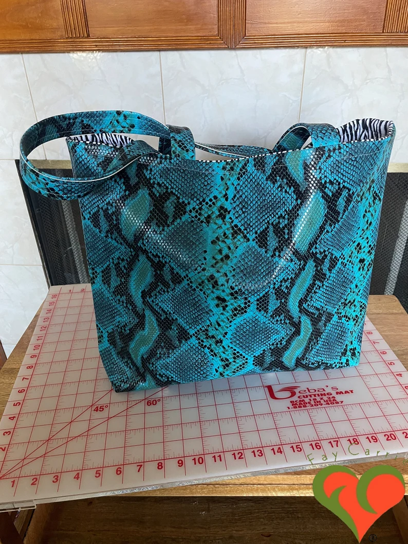Python Positive Closure Tool Bag Gorgeous Designer Burmese Python Snake Faux Leather Bag. Magnetic Snap ...