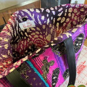 Gorgeous Travel Tote Bag. Shamash & Sons Fabric. Cranston Print Works Fabric Lining. Eight Pockets. Magnetic Snap Enclosure. One of a Kind.