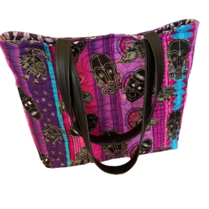 Gorgeous Travel Tote Bag. Shamash & Sons Fabric. Cranston Print Works Fabric Lining. Eight Pockets. Magnetic Snap Enclosure. One of a Kind.